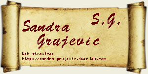 Sandra Grujević vizit kartica